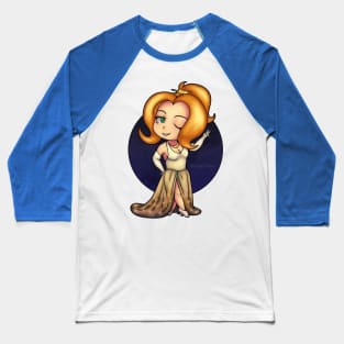 Fancy Chibi Girl Baseball T-Shirt